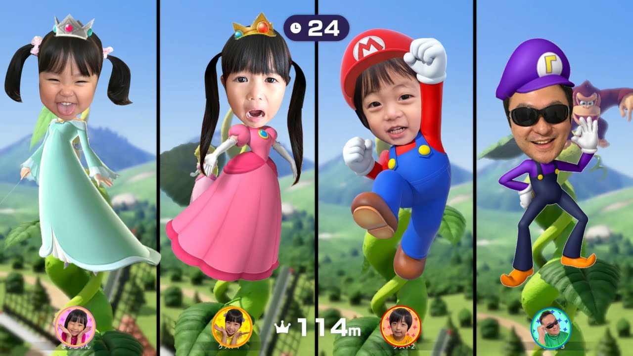 【マリオパーティスーパースターズ】久しぶりに4人でミニゲーム対決！　まりちゃんいずちゃんチャンネル