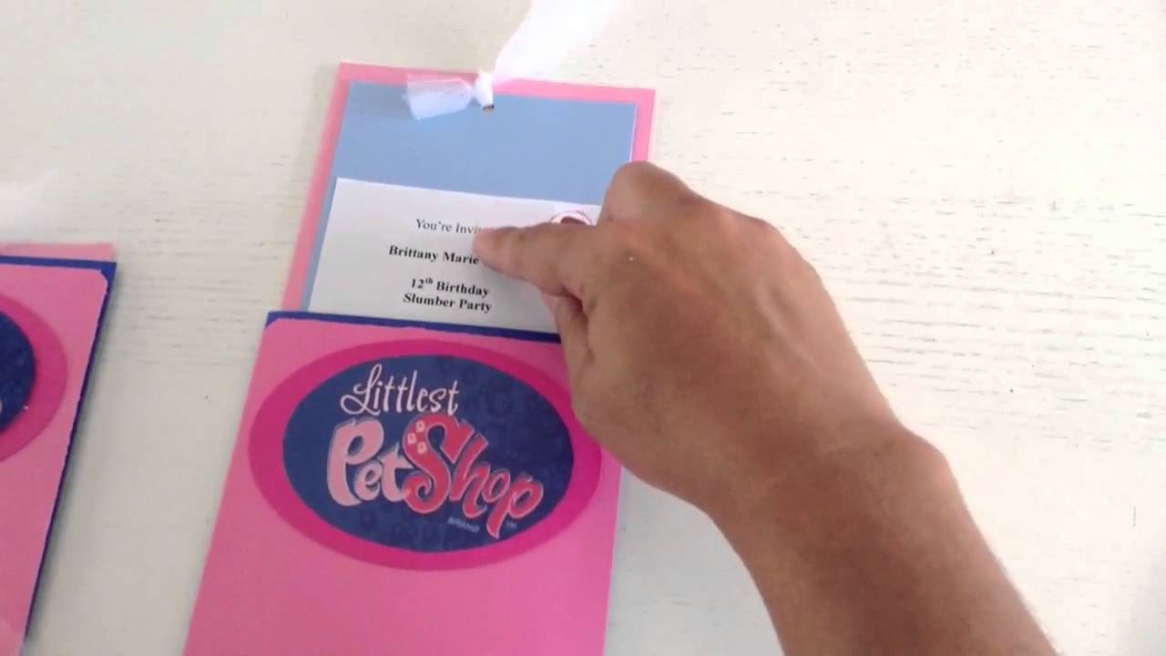 Littlest Pet Shop Handmade Invitations Youtube