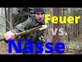 Wie macht man Feuer bei Nässe? Wo findet man trockenes Holz? | Wanderfalke