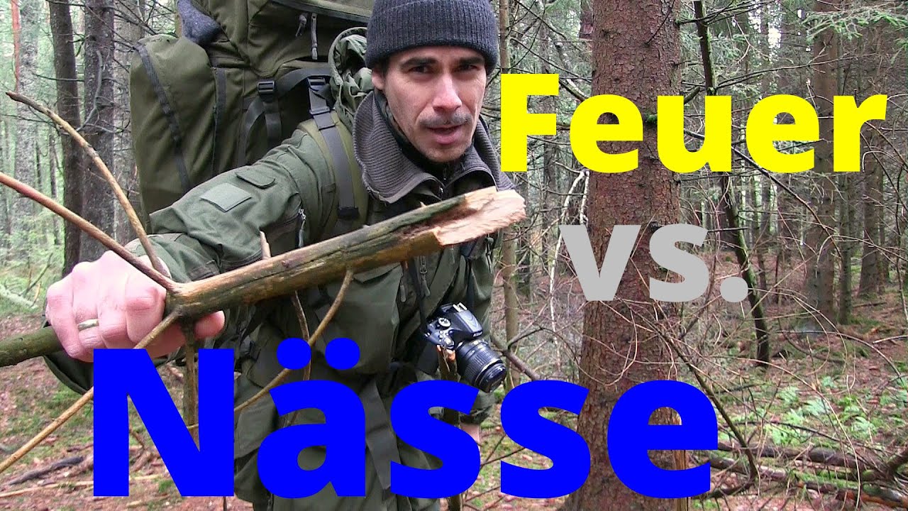 Wie macht man Feuer bei Nässe? Wo findet man trockenes Holz? | Wanderfalke