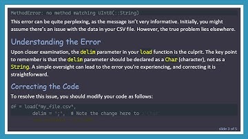 Troubleshooting CSV File Loading Issues in Julia