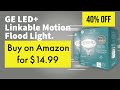 Ge led linkable motion led flood light outdoor light bulb warm white 90watt replacement par38