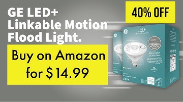 GE LED+ Linkable Motion LED Flood Light, Outdoor Light Bulb, Warm White, 90-Watt Replacement PAR38