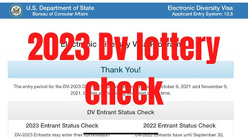 2023 DV LOTTERY CHECK!!!