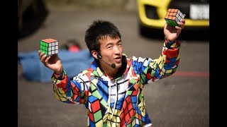 どすこい安部  宮崎駅前大道芸（2018-1007）