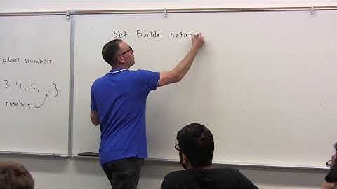Linear Algebra, Lesson 1, Video 6: Set Builder Notation