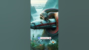 Nature Amazing : Giant Python and Abandoned Plane video #shorts #short #tranding #art