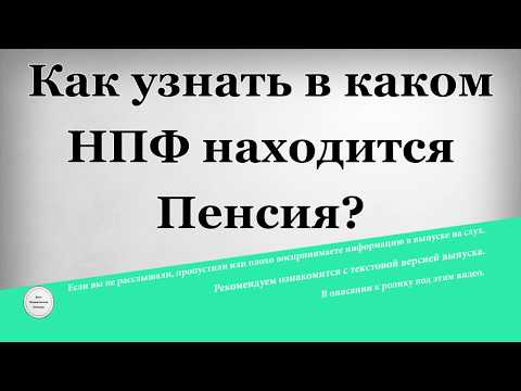 Как узнать в каком НПФ находится Пенсия