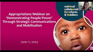 Appropriations Webinar on Demonstrating People Power Through Strategic Communications & Mobilization