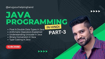 Java Basics in Hindi | Float & Double, Arithmetic Operators, Casting (Part-3)