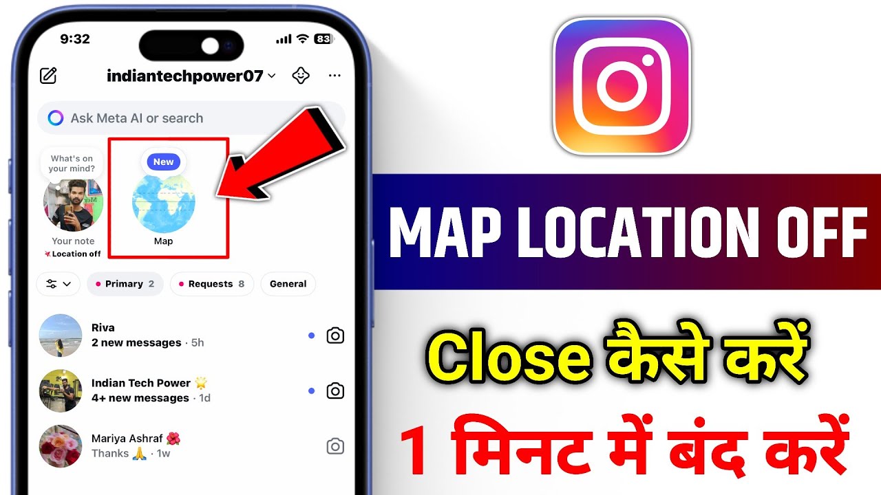 instagram map location off kaise kare 2025 | how to turn off map location on instagram | close map