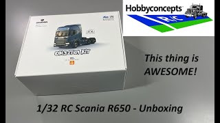 1/32 Orlandoo Hunter Scania R650 Semi Truck - Unboxing.