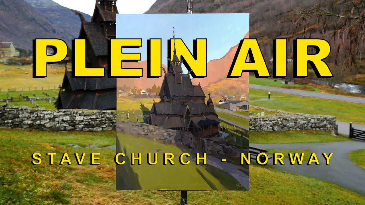 Я нарисовал 800-летнюю норвежскую деревянную церковь!