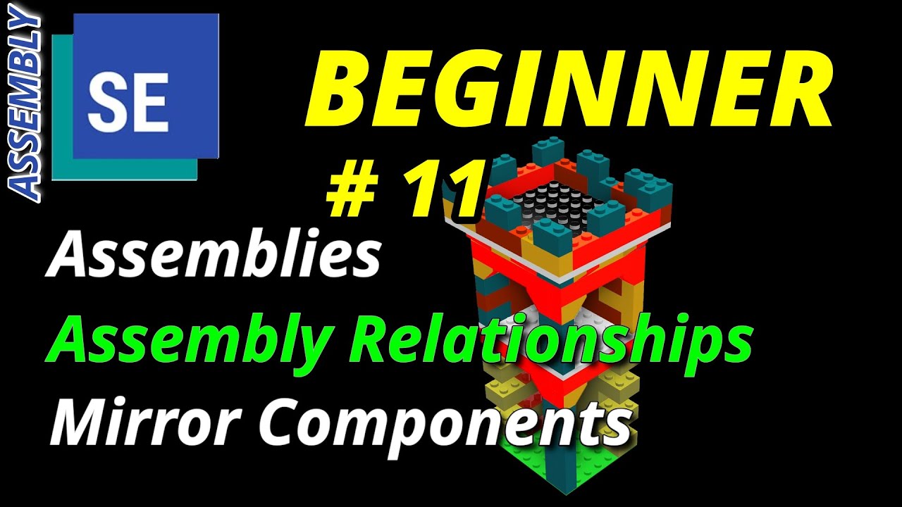 Solid Edge Assembly Tutorial #11 Building Block Tower - YouTube