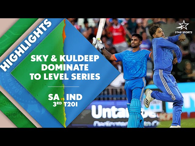 Suryakumar's 100 & Kuldeep's 5-fer Mark Team India's Massive Win | SA vs IND 3rd T20I Highlights class=