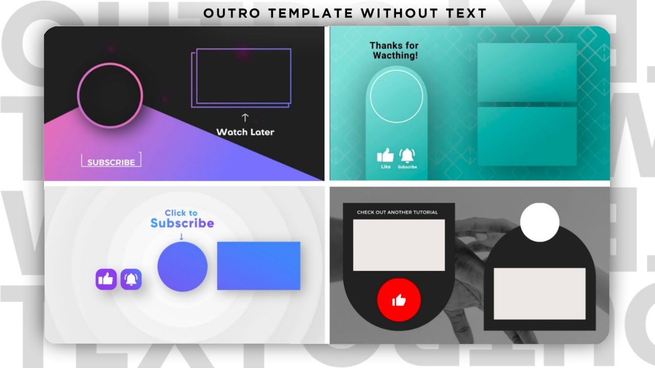 Top 4 Best Outro templates 2022 No Text Free Download No Copyright