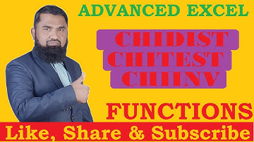 Statistical Functions in Excel Chidist Chiinv Chitest