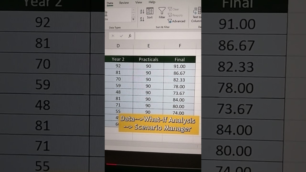 How to Use Scenario manager in Excel 