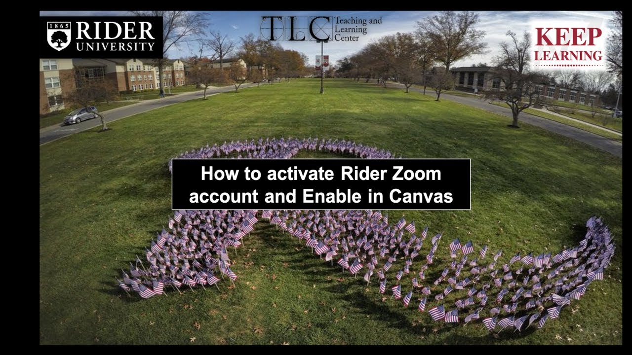 How to activate Rider Zoom account and Enable in Canvas YouTube