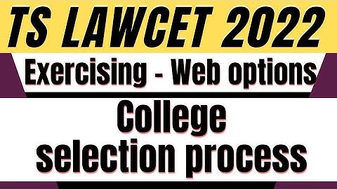 Ts Lawcet  web options 2022  step by step procedure list of collages