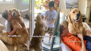 Dog Has Cutest Relationship With Human Brothers