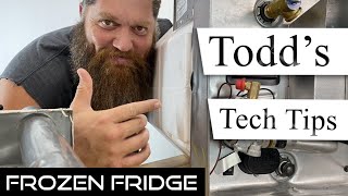 RV Refrigerator Cooling Hacks / avoid sweaty frozen fridge