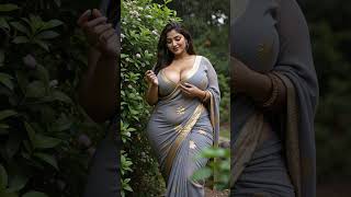 Champa In Jungle Rain Plussize Saree Ai Model