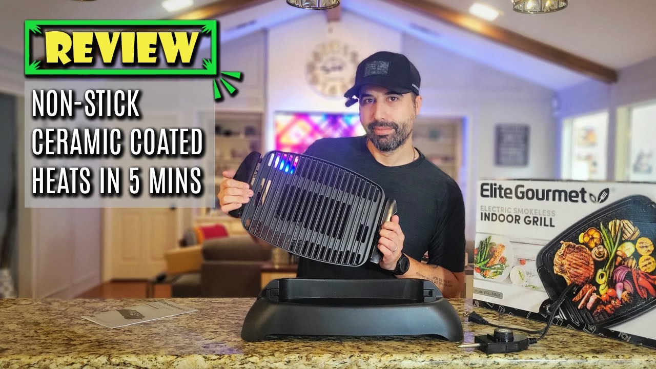 Elite Gourmet Electric Grill Review: Smokeless Indoor Electric Grill,  Nonstick and Fast Heat Up 