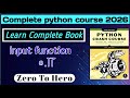 # 17 | Input Function in Python Explained | Learn Python Step-by-Step With Book | Start 2026