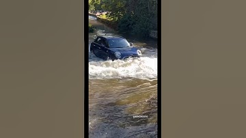 Listen For The Hydrolock…😬😳 #TooFast #HydrolockedEngine #Mini #German #WaterCrossing #Failed #Tow