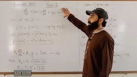 Exact Linear Eqs & Two Special Types Exercise 10.7 Part 2 || Mathematical Methods || Easy Math