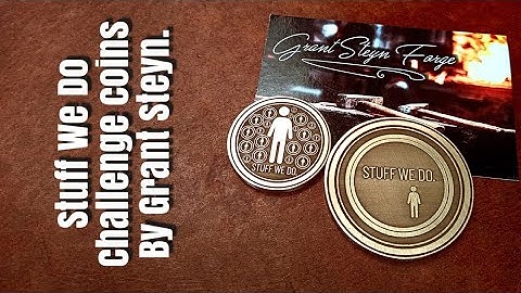 Custom Lazer engraved coins by Grant Steyn Forge!