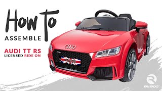 Audi TT RS 12V Ride On Car Assembly And Pairing Remote Control