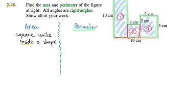 2-46 CPM 6th Grade Area and Perimeter of Composite Shape