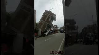 building collapse during wind and storm 😱 | iq bulb | #shorts