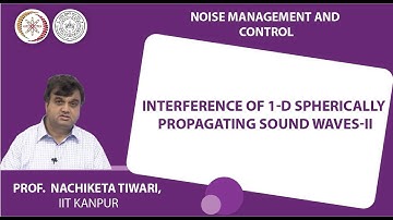 Interference of 1-D spherically propagating sound waves-II