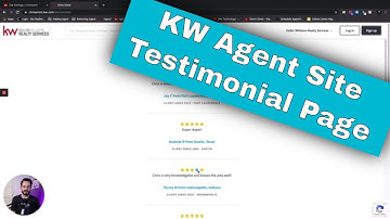 KW Agent Sites: Testimonial Page in 5 Minutes or Less!