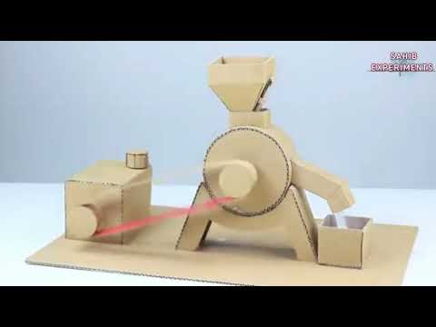 How To Make Mini Flour Mill Form Cardboard at Home! DIY Flour Machine sahib experiments