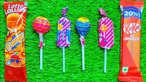 ASMR Most Popular Candy / some lots of colorful rainbow lollipop candy / unpacking chocolate Part 26