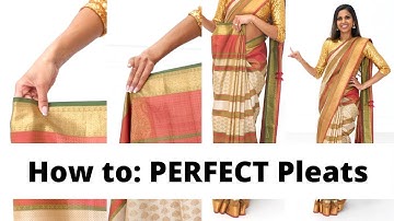EASY Saree Pleating | lakshmi saree draping | saree pleating | Tia Bhuva
