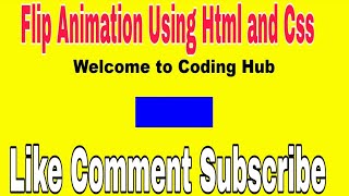 Flip Animation Using Html and Css | Css Animation | Animation in Css Guide