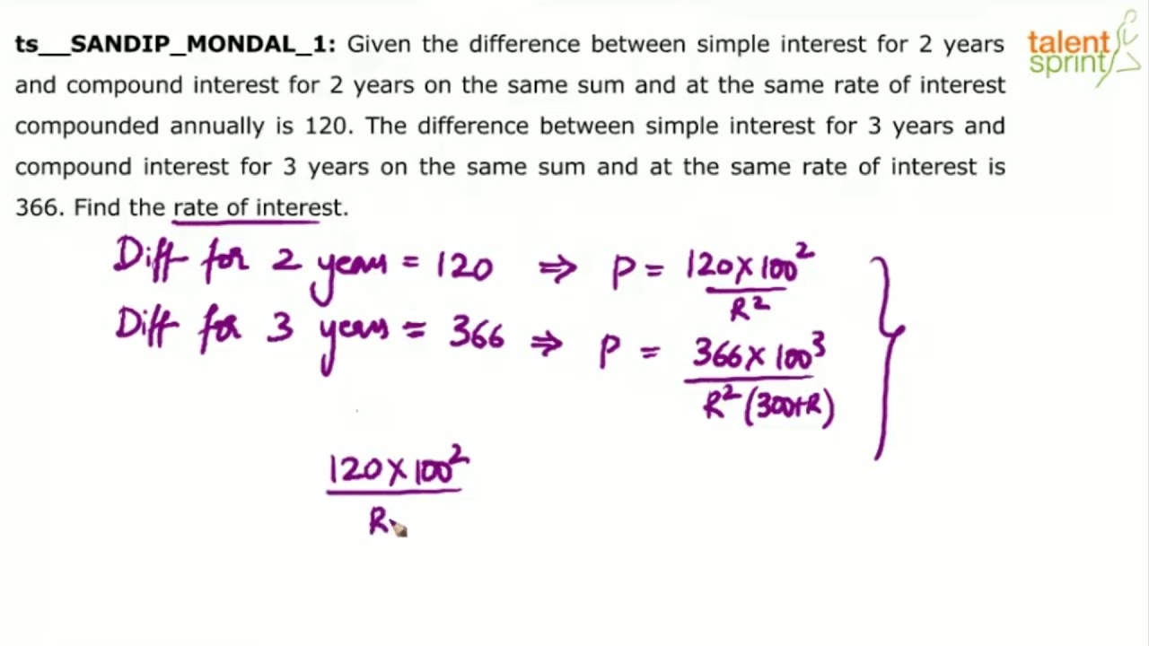Interest Rate Difference Based Question | Advanced Example ...