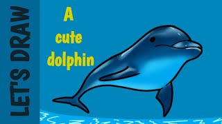 Dolphin drawing Timelapse in ibis paint x