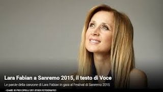 Video thumbnail of "Sanremo 2015 Lara Fabian voce"