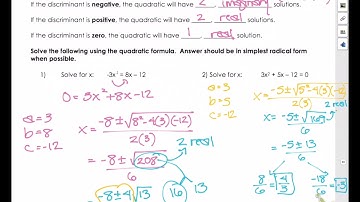 Algebra 1 Unit 9 Lesson 4