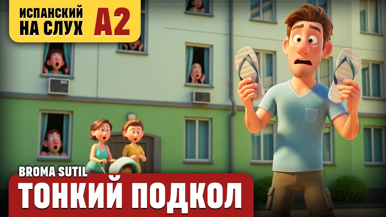 Тонкий подкол. Веселый рассказ (уровень А2). Испанский на слух.