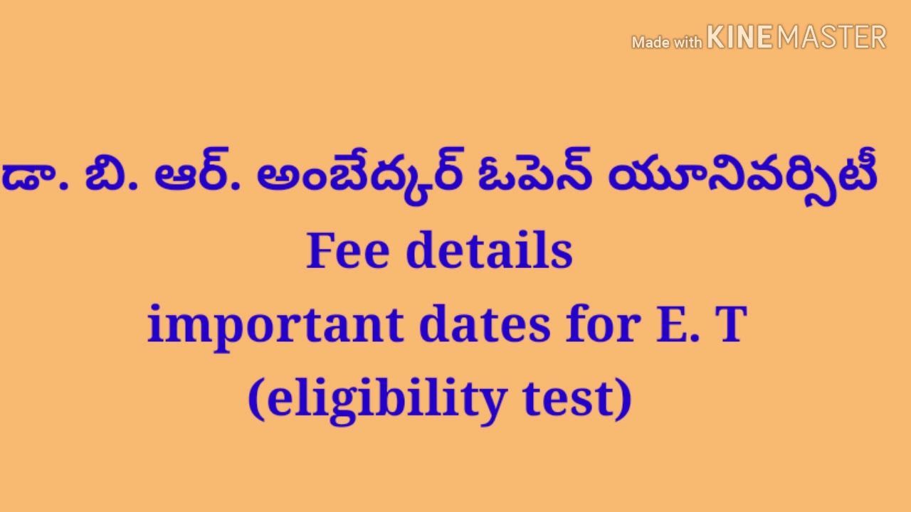 Braou Eligibility Test Details YouTube