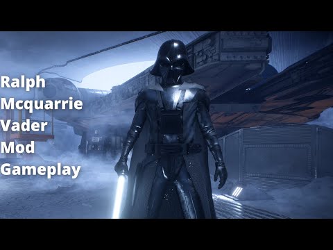 Star Wars Battlefront II - Ralph Mcquarrie Vader Mod Gameplay