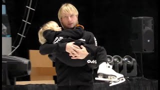 How it all started. Sasha Plushenko at 4 years old. Training with dad.