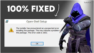 How to fix error code 2503 and 2502 in windows 10 & 11 2025